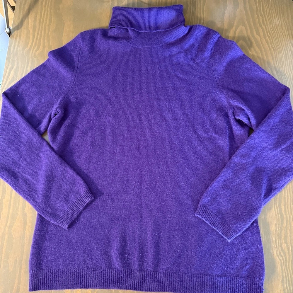 Bloomingdale’s Cashmere Turtleneck Sweater, XL - Picture 2 of 12